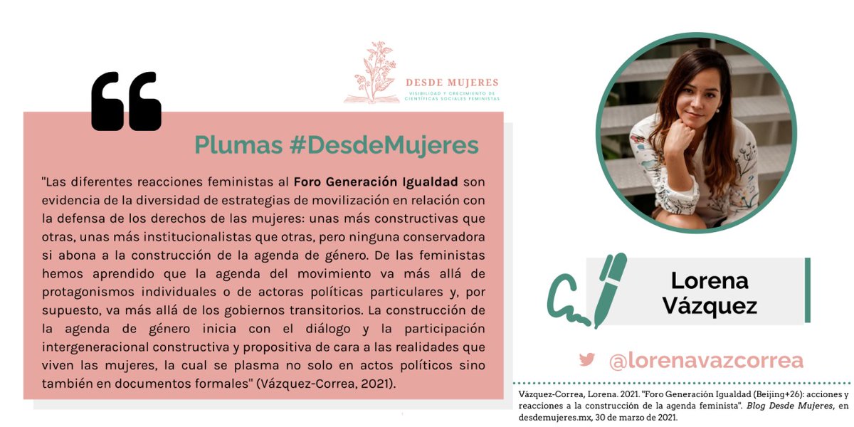 DesdeMujeres's tweet photo. 🔥"De las feministas hemos aprendido que la agenda del movimiento va más allá de protagonismos individuales o de actoras políticas particulares y, por supuesto, va más allá de los gobiernos transitorios." comenta @lorenavazcorrea en #DesdeMujeres 👉🏾 https://t.co/rvW7OGN14l https://t.co/sLfmsdI69M