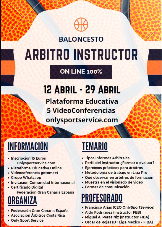 osportservice's tweet photo. 👨🏻🏫 𝗔́𝗥𝗕𝗜𝗧𝗥𝗢 𝗜𝗡𝗦𝗧𝗥𝗨𝗖𝗧𝗢𝗥
🏀 #Baloncesto
👩🏼💻 Curso #OnLine 100%
📝 https://t.co/qG6nmZy2ak
💡#FormandoFormadores https://t.co/pUOZLBoaFf