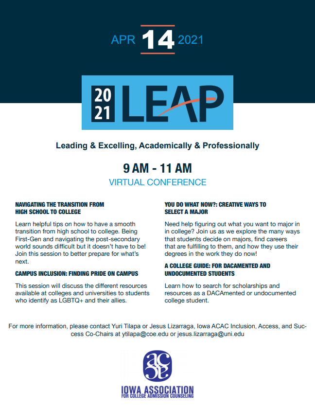 CHSGuidance3's tweet photo. L.E.A.P. is a leadership conference that has historically empowered underrepresented students to understand the life-long rewards that come from leadership, good decision-making, and academic success. https://t.co/3fVMidG0C4 https://t.co/wtFilIXSO3
