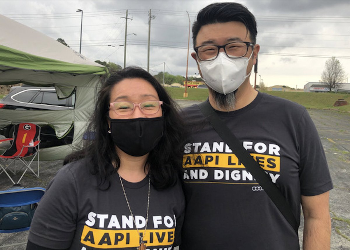NCDCAtlanta's tweet photo. Community members gathered to support, pray, and stand for AAPI dignity and against anti-Asian violence and hate at this past Sunday's rally ❤️ https://t.co/W16QDfa4nI