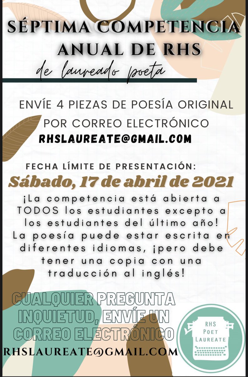 RHS Poetry Out Loud tweet media