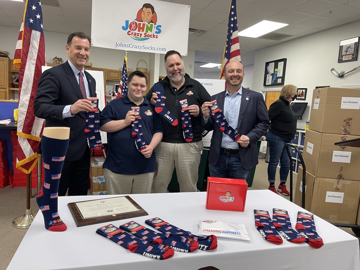 JohnsCrazySocks's tweet photo. Thank you, Congressmen, @RepGarbarino
(R-NY2) and @RepTomSuozzi (D-NY3) for coming into our office today as we introduce our Unity Socks.
https://t.co/J8Jwywa57x https://t.co/4FEKvk90GL