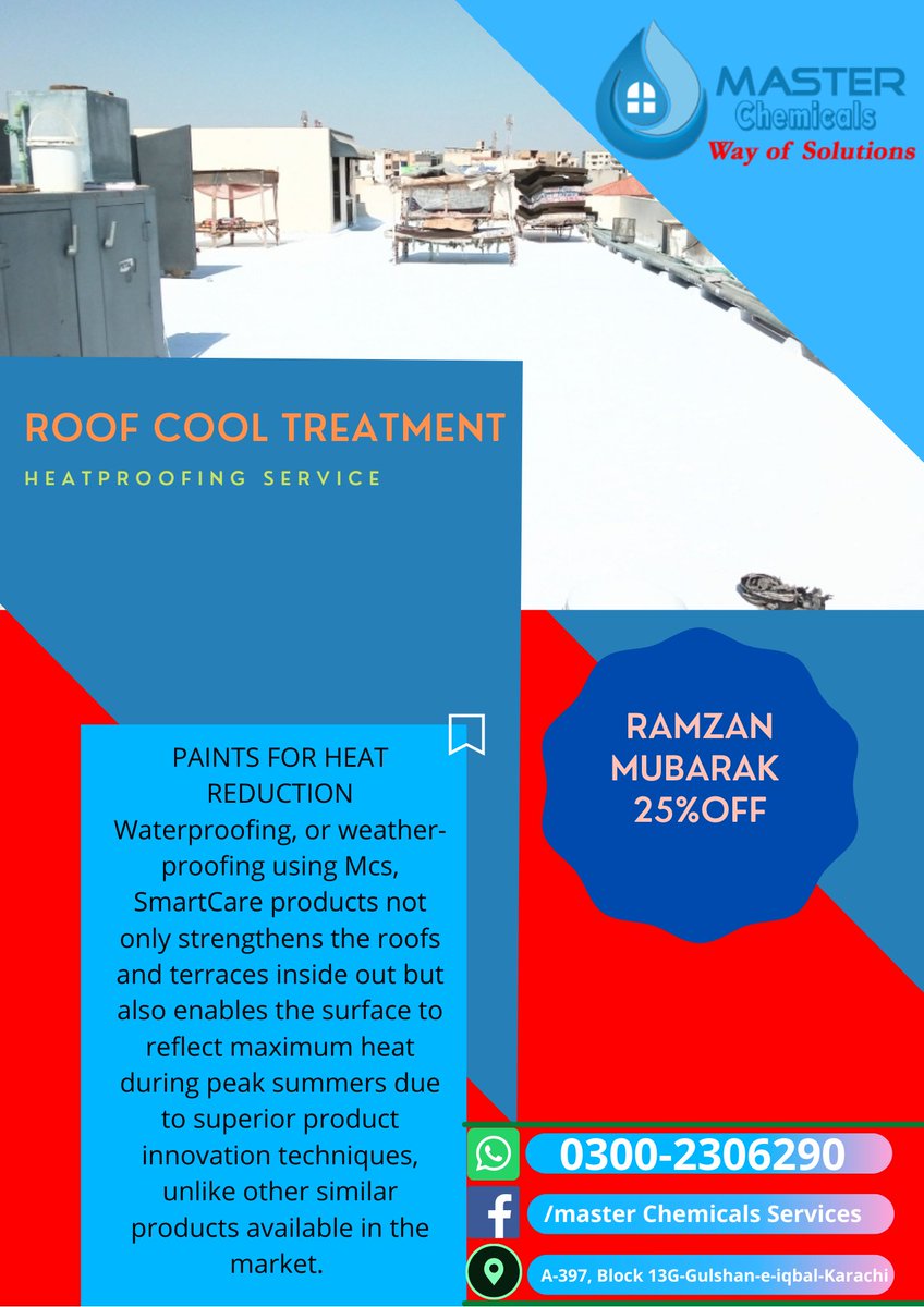 <a href="/MasterChemicals/">master chemicals</a> Roof Heatproofing treatment.