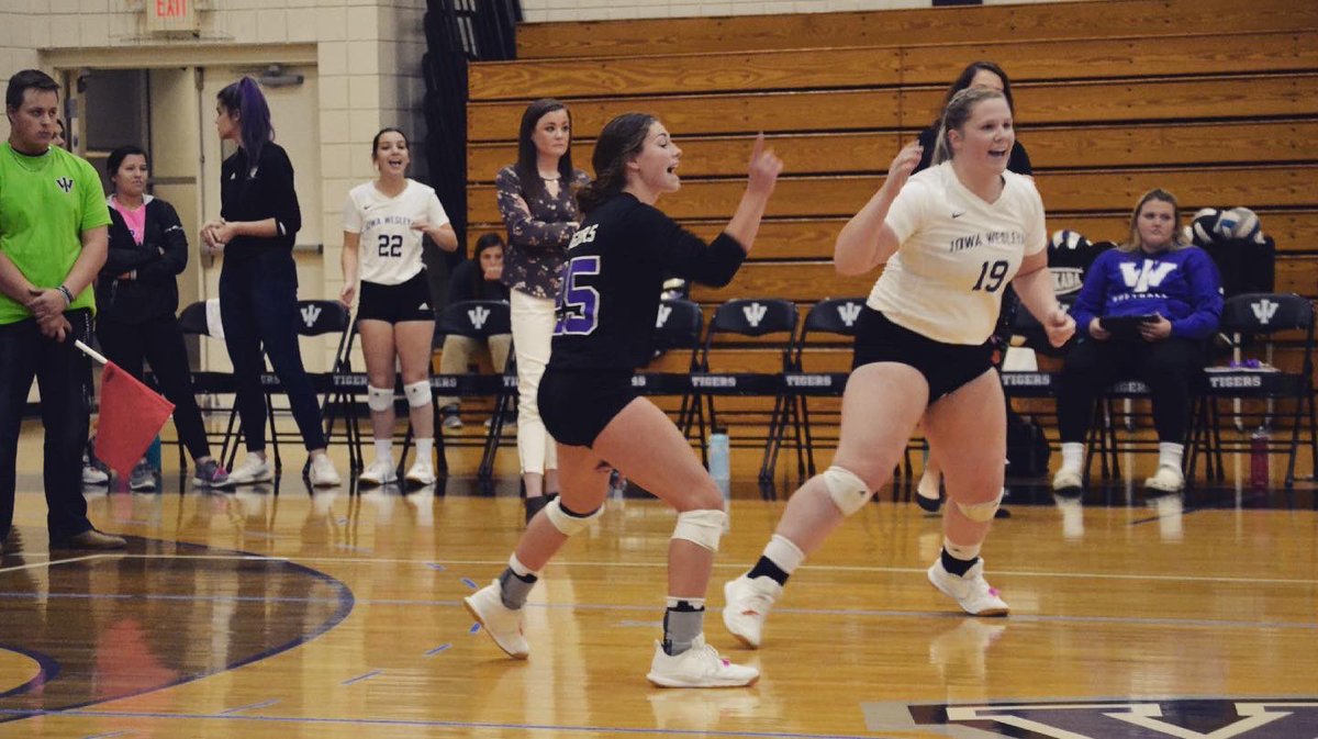 IW_Vball's tweet photo. Today is a special day. 💜The last 4 years have gone by so fast and today, @annaleidl and @jenna_murphy25 get to play one last time in the Tiger uniform. 🥺 We love you guys! 
#WeAreIW 

*Some practice were taken before COVID-19 https://t.co/jf6CXiSQ6Y