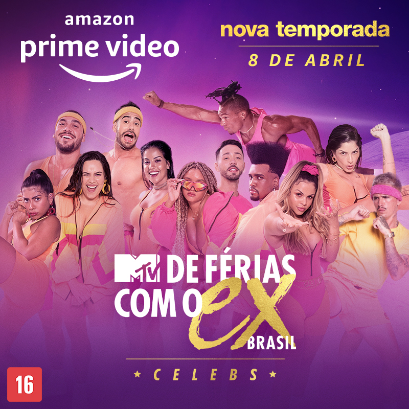PrimeVideoBR's tweet photo. O reality perfeito existe e eu posso provar! 🔥De Férias Com O Ex Brasil Celebs estreia 8 de abril no Amazon Prime Video