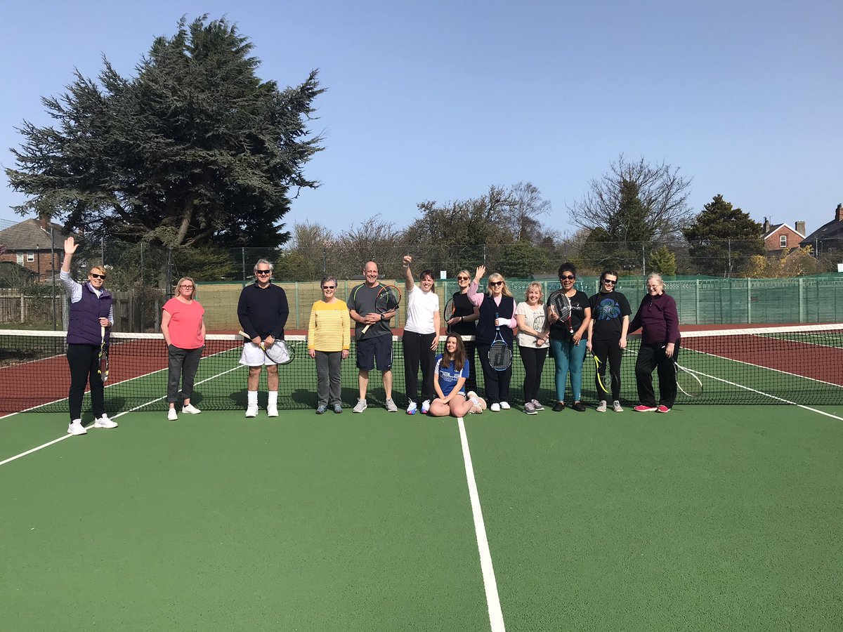 Great turn out at our Walking Tennis session this morning! Beautiful sunshine and lots of happy people delighted to be back on court! 
<a href="/LTANorthEast/">LTA - North East</a> <a href="/Love_Hartlepool/">Love Hartlepool</a> @GetHpoolActive <a href="/Hartlepool_Life/">Hartlepool Life</a> <a href="/WalkingTennis/">Walking Tennis</a> <a href="/SmashingCoach/">Vicky Evans - Smashing Coaching Services</a> #TennisReturns