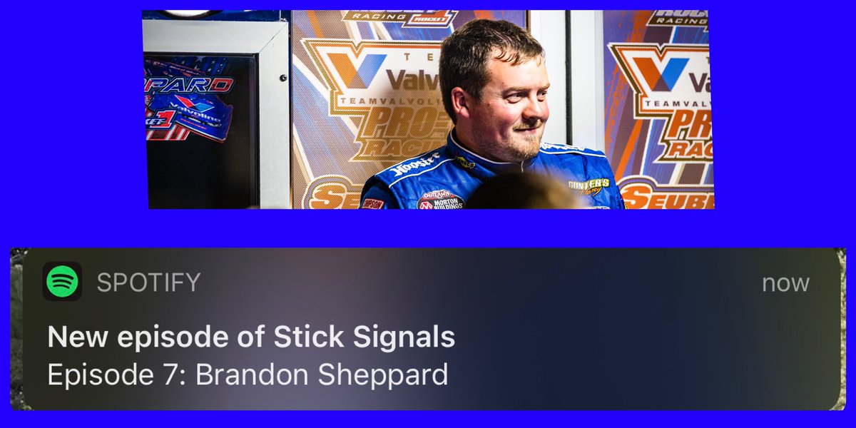WoOben88's tweet photo. Who else got the notification!? ๐
Episode 7 of #StickSignals is out now! 3x World of Outlaws Morton Buildings Late Models Series Champion @B_Sheppard_B5 joined us for a very fun interview! Go check it out everyone! ๐๐#Dynamite https://t.co/XGu4qzeVyz