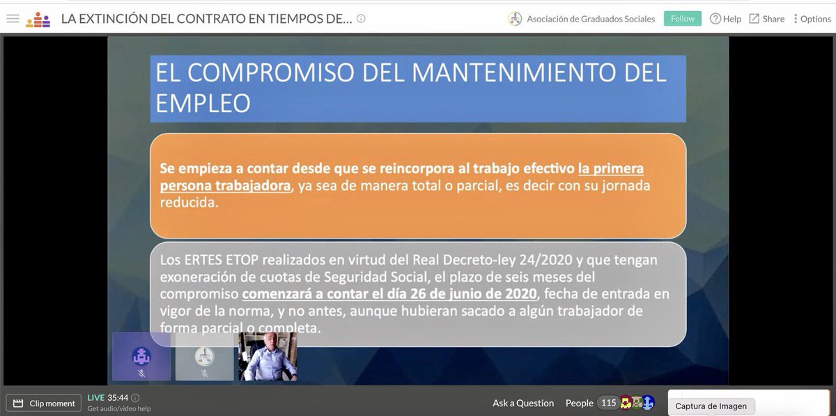 AsGradSociales's tweet photo. 👉 Estamos en directo 🚨
🔛# Webinar gratuito “LA EXTINCIÓN DEL CONTRATO EN TIEMPOS DE PANDEMIA”.
#JusticiaSocial #GraduadoSocial #Formación #AsociacionGraduadosSociales #AsocGS #AsocGraduadosSociales #ExpertosenDerechodelTrabajoydelaSeguridadSocial
#PresenteyFuturo https://t.co/MQPdt1ymZt