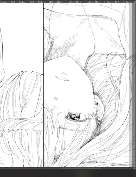ラムネ食べながら描いてる 