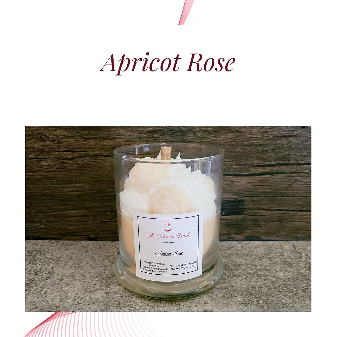 Apricot Rose is a delightfully lite and refreshing scent. The perfect gift for Mother's Day! 

#candles #candlemagic #candleshop #candlelovers #candlelife #candlemaker #candledecor #uniquecandles #decor #homedecor #soycandles #soywaxcandles #BlackOwned #blackownedbusiness