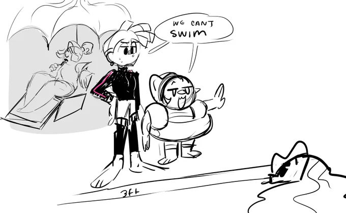 before we finalized the pritty drawing i tried to figure out what swimsuits the cowboys would wear!
also dj and lonnie cant swim

#howdycloudboy 