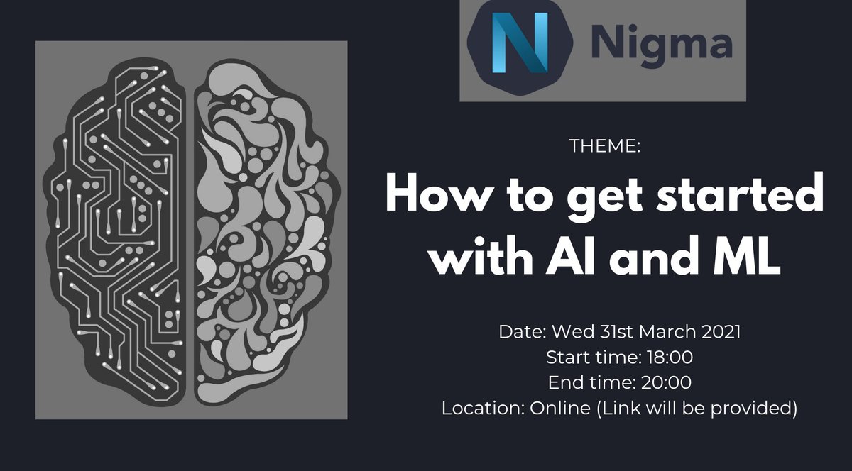 NigmaCommunity's tweet photo. π’ Less than 24 hours left until our 'How to Get Started with AI and ML' event!
Speakers from: @Datactics_ @cirdan_com & @Liberty_IT
Sign up link below:
https://t.co/6gBOXzDocX
#NigmaCommunity #HowToGetStartedWithAIandML
#ArtificialIntelligence #MachineLearning #meetup #NI https://t.co/VW13ko1K0c