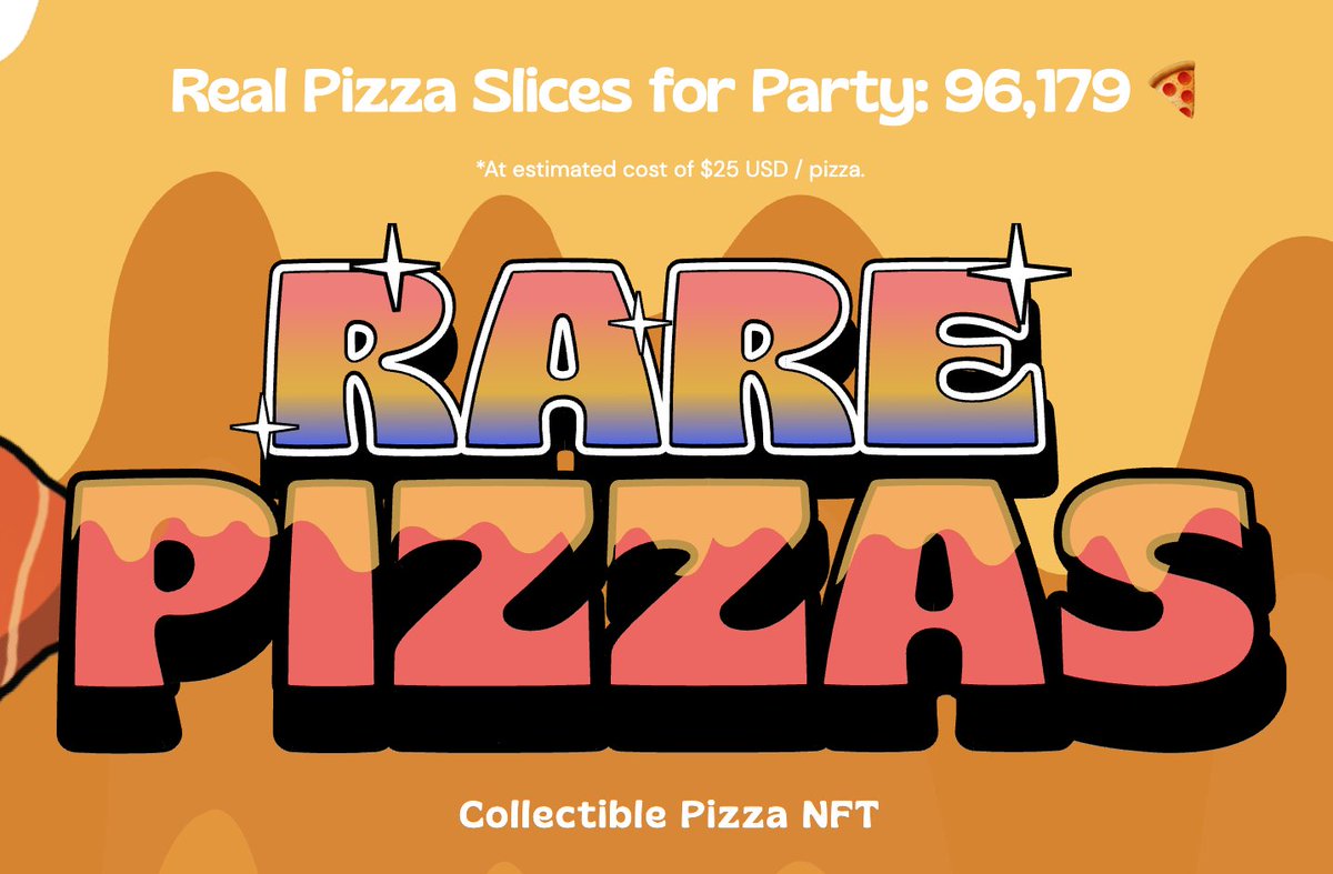 ๐wtf (@strawberrywtf) on Twitter photo Over <a href="/rarepizzas/">Rare Pizzas NFT ๐๐ค</a>, our slice counter says we're at 96,179 total FREE slices of REAL pizza for people all around the world on May 22nd. We've hit our first milestone, but I want to see this number hit 1 MILLION! Pizza shub be free!
#BTCpizzaday #rarepizzas <a href="/WIRED/">WIRED</a> <a href="/VICE/">VICE</a> <a href="/elonmusk/">Elon Musk</a> Over <a href="/rarepizzas/">Rare Pizzas NFT ๐๐ค</a>, our slice counter says we're at 96,179 total FREE slices of REAL pizza for people all around the world on May 22nd. We've hit our first milestone, but I want to see this number hit 1 MILLION! Pizza shub be free!
#BTCpizzaday #rarepizzas <a href="/WIRED/">WIRED</a> <a href="/VICE/">VICE</a> <a href="/elonmusk/">Elon Musk</a>