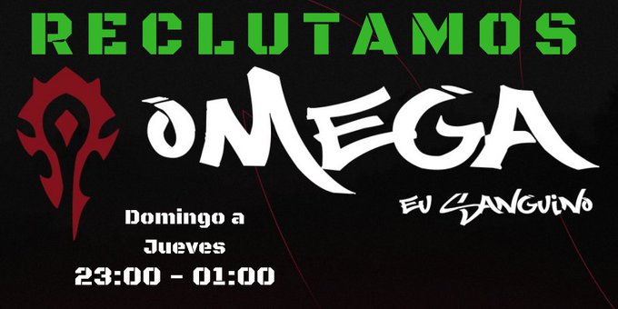 Omega_Guild's tweet photo. ¡Estamos reclutando para reforzar la raid! Reclutamos DPS y HEALER con experiencia y equipo acorde! Actualmente tenemos avance 6/10MM, podéis mandar DM si os interesa. https://t.co/vaMlC1wFgf