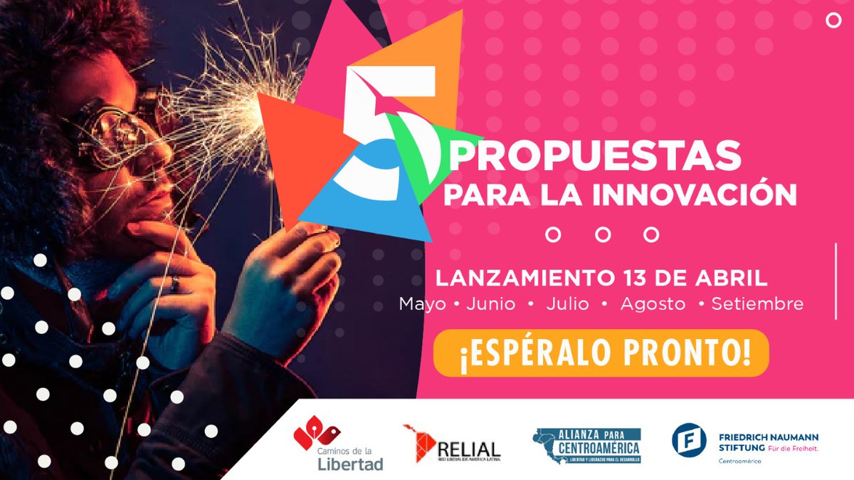 📌 Te invitamos a estar pendiente de las fechas de #5Propuestas para la #Innovación. 
✔ DDHH/Libertades civiles
✔ Educación post pandemia
✔ Medio ambiente/ SmartCities
✔ Apertura de nuevos negocios 
✔ Digitalización de procesos administrativos/protección de datos
💡#Pronto