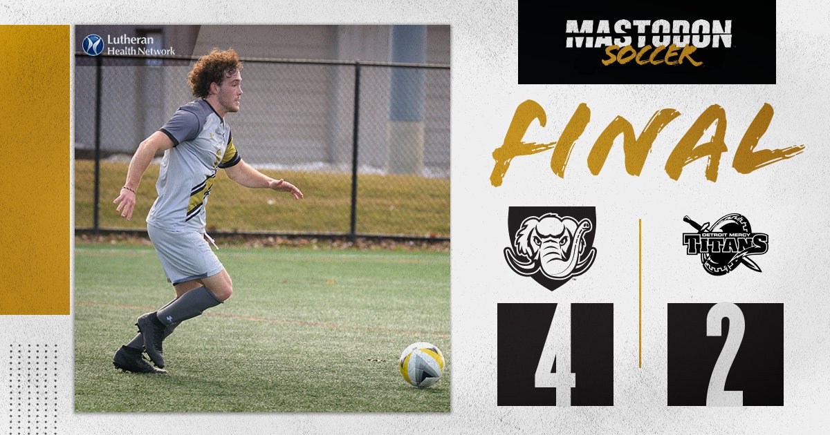 FINAL! 'Dons defeat Detroit Mercy 4-2.

Goals for the 'Dons:
Logan Lee
Mathias Mikalsen
Vukasin Bulatovic
Luke Benford

#GoDons #FeelTheRumble #HLMSOC