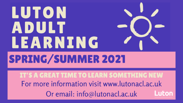 lutoncouncil's tweet photo. Spring is well and truly here, and summer is only round the corner. 

Now is a great time to learn something new through @LutonACL 👉 https://t.co/BTpsbkhUon https://t.co/KEz1tWkBsX