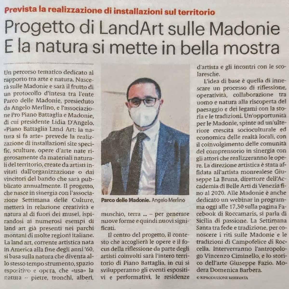 settimanacultur's tweet photo. Sul Giornale di Sicilia oggi in edicola si parla del progetto sulla Land Art a cui stiamo lavorando in sinergia con l'Associazione "Pro Piano Battaglia e Madonie" e l'Ente Parco delle Madonie.
#pianobattaglia #landart

https://t.co/F8N19PFRqG https://t.co/KMf9e6d9PP
