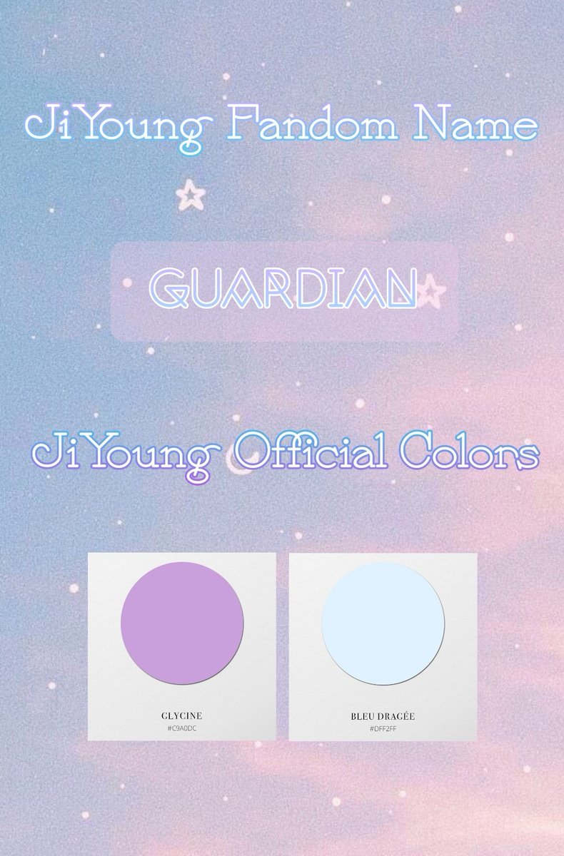 NOVAent_OFC's tweet photo. ✨SURPRISE!!
•JiYoung Fandom Name•
•JiYoung Official Colors•
#jiyoung #fandomname #GUARDIAN #officialcolors
#지영 #팬덤 #가디언 #공식색상 https://t.co/8jACdnj2b8