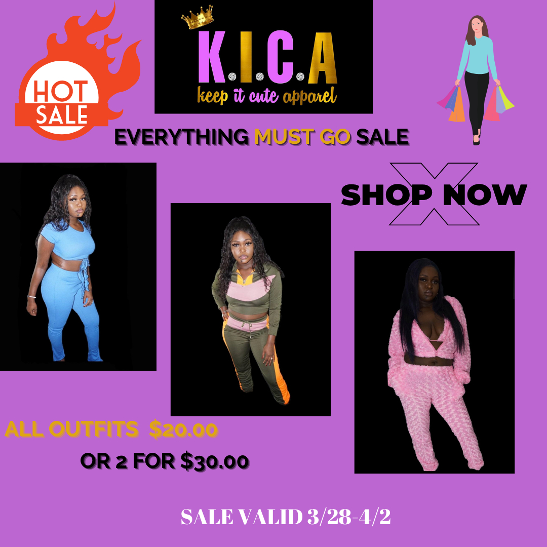 KICABOUTIQUE's tweet photo. Have you checked out our sale yet !? 

DON'T MISS OUT !! All products are currently available on hand. Get yourself TWO outfits for $30. 

Same day shipping available with products ordered before 4:30 ! 

EVERYTHING MUST GO, SHOP NOW !!

#SHOP#BOUTIQUE#SALE#BOGO https://t.co/pL5V9Nqapl