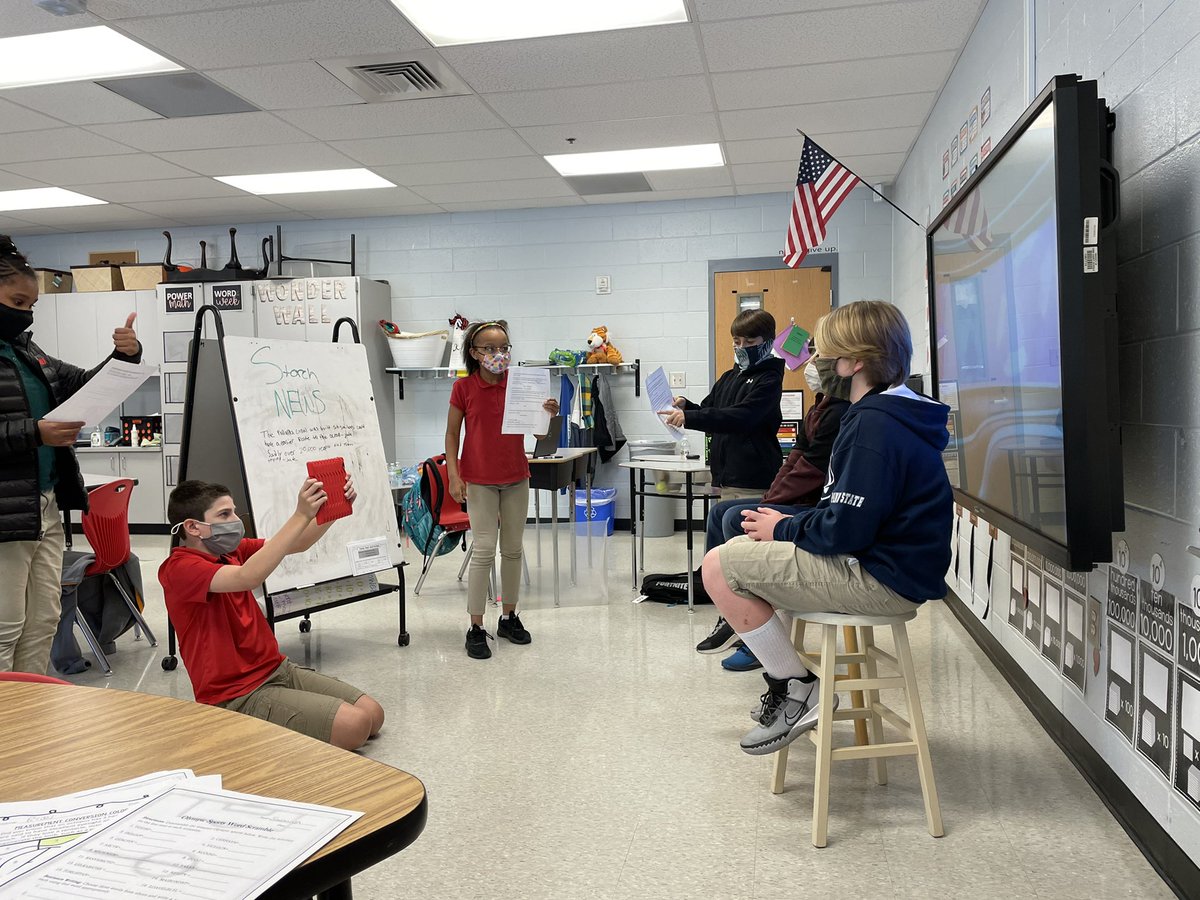ms_storch4's tweet photo. Behind the scenes of Storch News Crew creating a skit to teach the other fifth grade classes about the Panama Canal! https://t.co/uyDK2NgDmR
