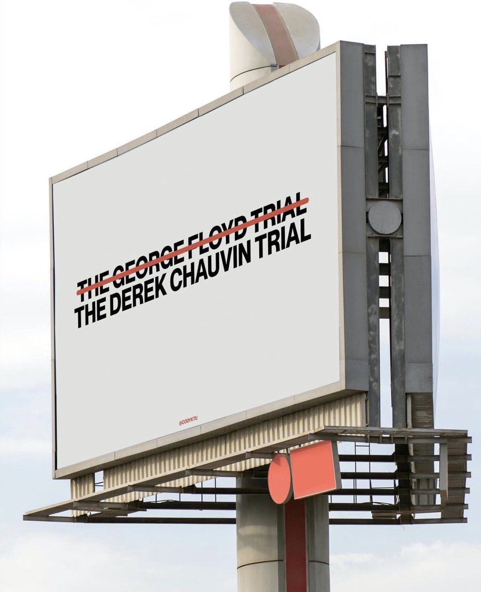 George was murdered. Derek Chauvin is the one on trial.