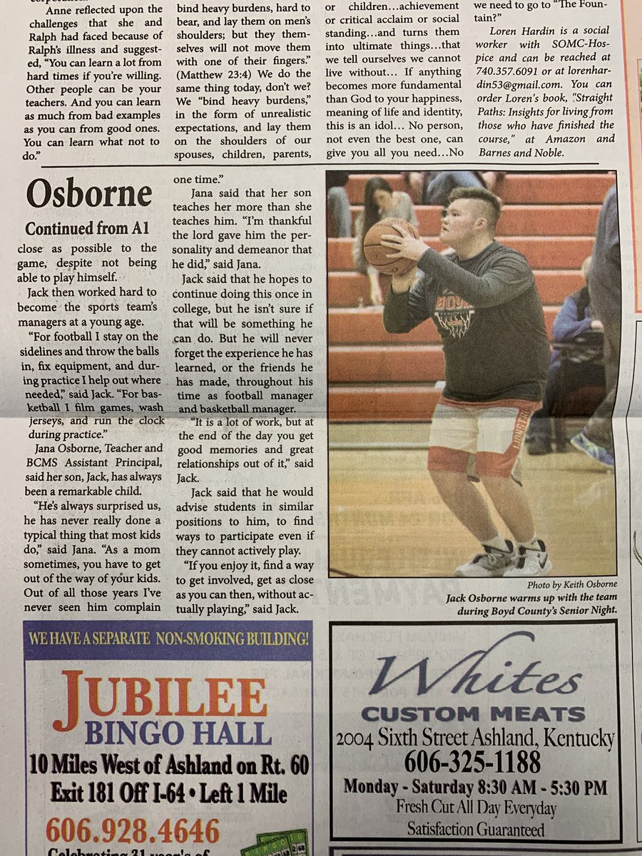Jana_Leigh1's tweet photo. Much to his dislike, sometimes it is about you, kid!  Thank you for being the constant example of servant leadership, Jack!  Try to enjoy this moment!  Thanks coaches, for the chance!  @boydbasketball @BCLionsFootball @13Jackosborne https://t.co/inGjfuBNFT