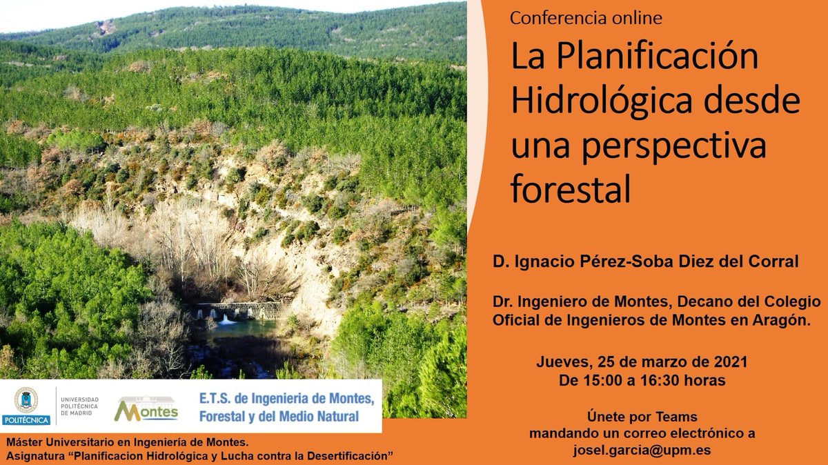 ingdemontes's tweet image. Estrenamos el vídeo de la Conferencia online &quot;La Planificación Hidrológica desde una perspectiva Forestal&quot;
youtu.be/UziXuCXXHhI
