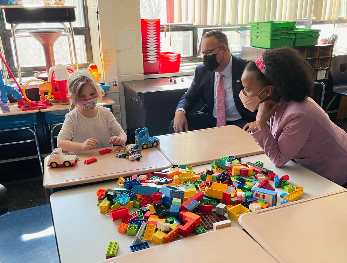 SecCardona's tweet photo. Education is the foundation of a stronger future. Tynan Elementary School listened to science, collaborated with the community, &amp; supported their students &amp; educators. Now they have successfully reopened &amp; thanks to the American Rescue Plan have the resources needed to stay open. https://t.co/JgBc4OSxoN