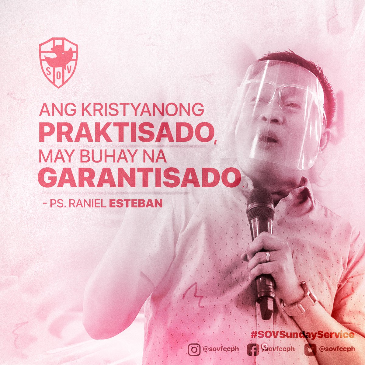 sovfccph's tweet photo. They say, “Practice makes perfect.” This season let’s practice love in every aspect of life. 💕 Thank you, Ps. Raniel Esteban for a very inspiring preaching last Sunday. God bless you and your ministry! #SOVSundayService https://t.co/R25ExiwPoX