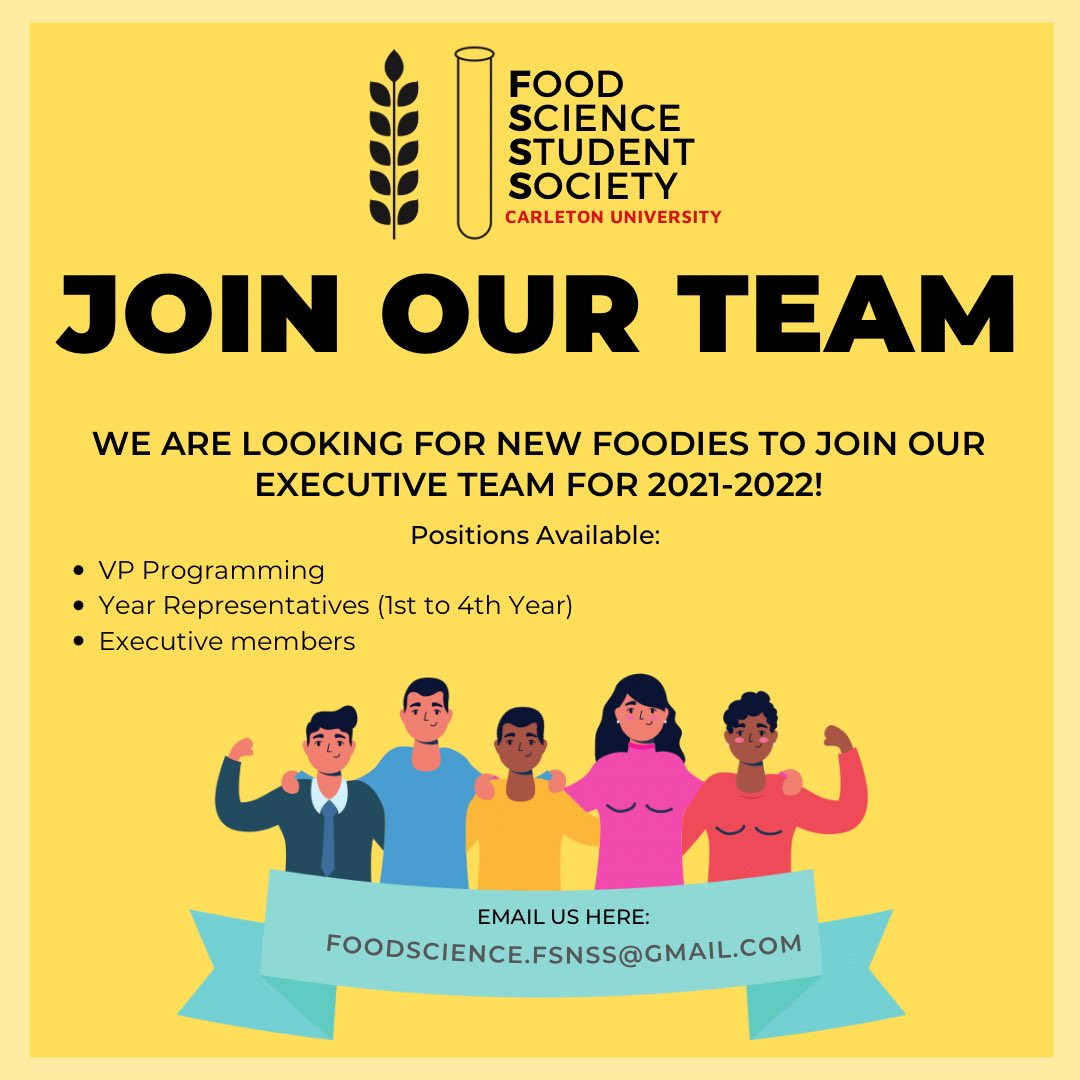 FSSS_CarletonU's tweet photo. Join our team! If you are interested in the positions listed in the photo please email/DM us and we can provide you with MORE information for the next steps in joining the society! #joinourteam #carletonu https://t.co/JVggFpxpBL