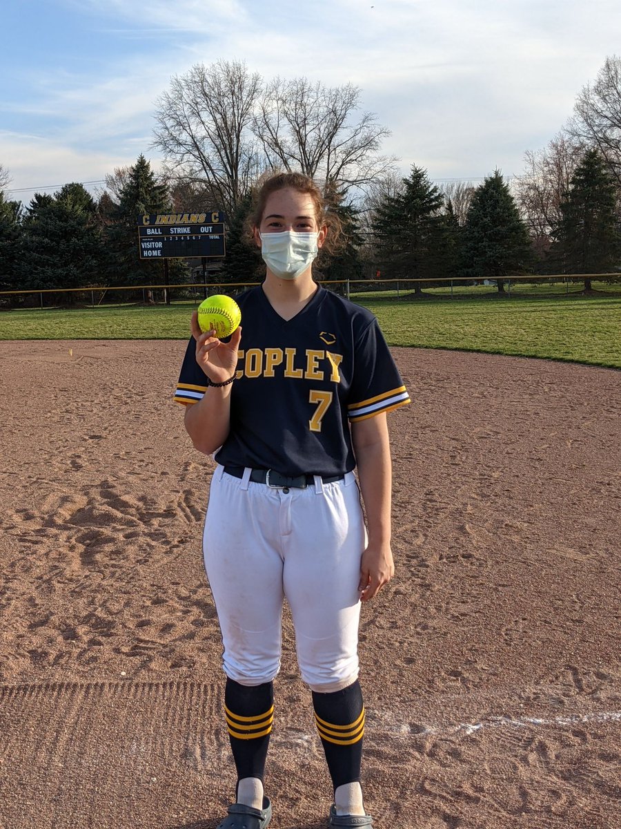 CopleySoftball's tweet photo. Sammy Gringras with her first high school home run! A shot to center field over 215 fence. Congratulations Sammy!! https://t.co/bDKNtZXPxM