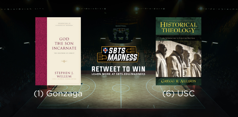 SBTSadmissions's tweet photo. The first matchup today is going to be Stephen Wellum  with @crossway up against Gregg Allison with @ZonderAcademic! RT for a chance at the winning book! ⛹️📕📗 

Enter the grand prize giveaway here! https://t.co/omZ1Xo3j9R https://t.co/FzdunxsyUn