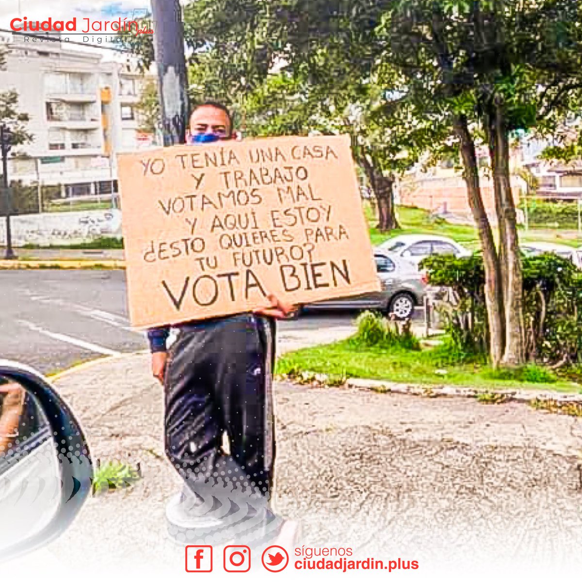 ciudadjardinpls's tweet photo. #NOTICIA 📝

Varios carteles circularon diciendo que tomemos buenas decisiones acerca de nuestros votos. 

#Ambato #CiudadJardínPlus
#Tungurahua #Ecuador https://t.co/SVvAqCuMjd