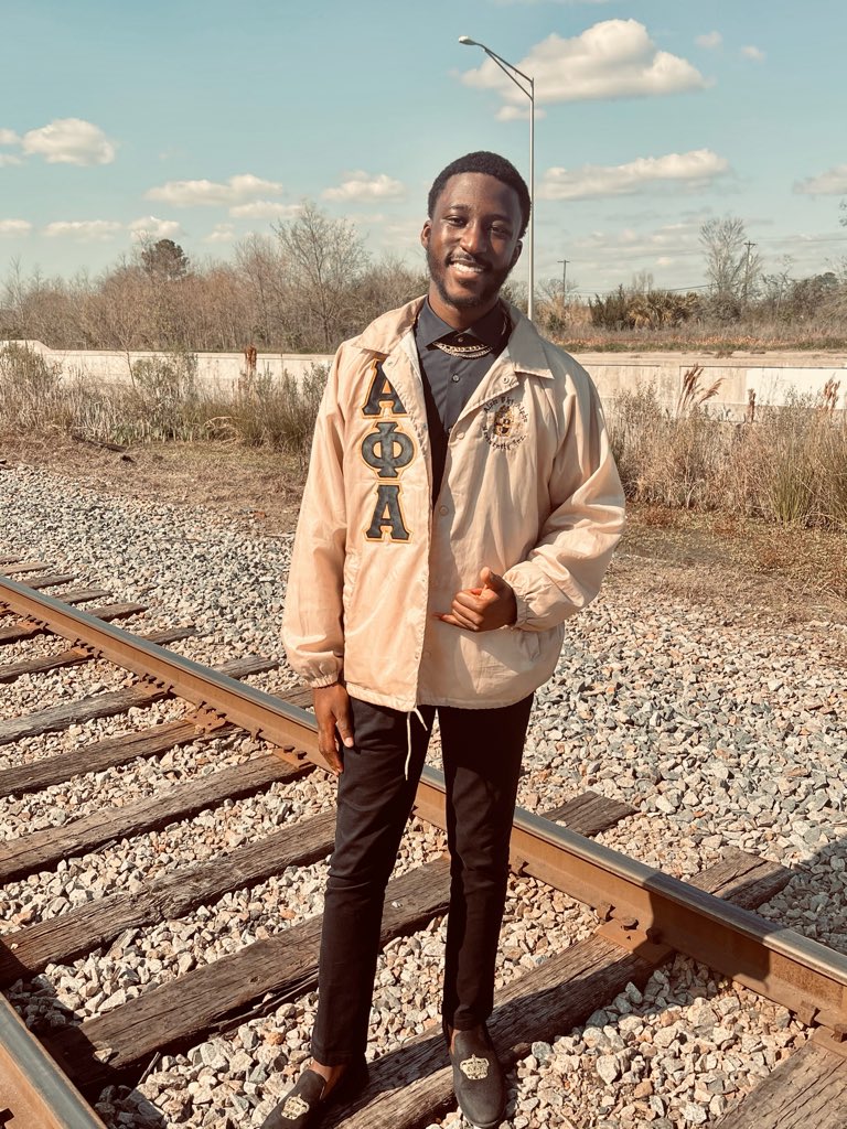 cofc_alphas's tweet photo. THe Tau Eta Chapter of Alpha Phi Alpha Fraternity, Inc. is pleased to introduce you to our Spring 2021 initiate, THe Sole Pr1nce of Sovereignty!

ACE: Bradley K1ongozi Odac @Bradleyodac12 

DP: @sc0tty2k 
ADP: @Prvnce_ali 

#1906 #TauEta #AlphaPhiAlpha

@watchtheyard @greekyard https://t.co/YIiBgPjfrb
