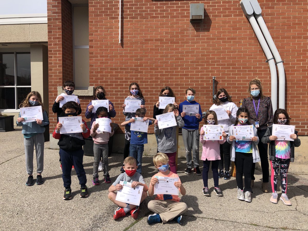 sttcatholic's tweet image. March monthly award winners for Hearts on Fire ~ Transform or for Making Progress in Learning! #timberwolfproud