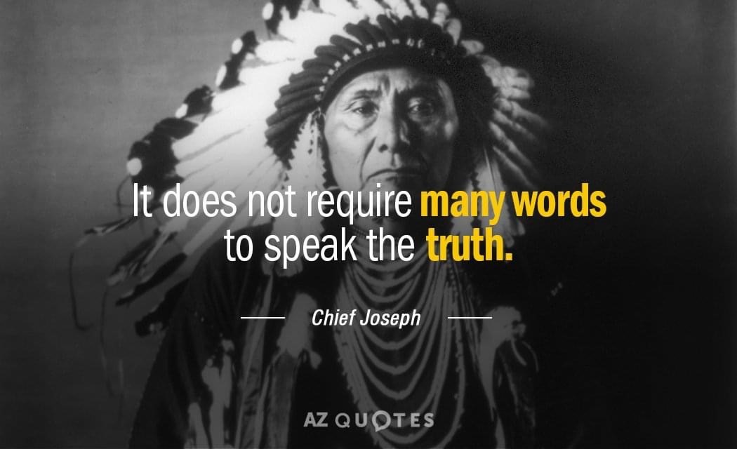 Chief Joseph Knows.  #NativeLeadership #hero