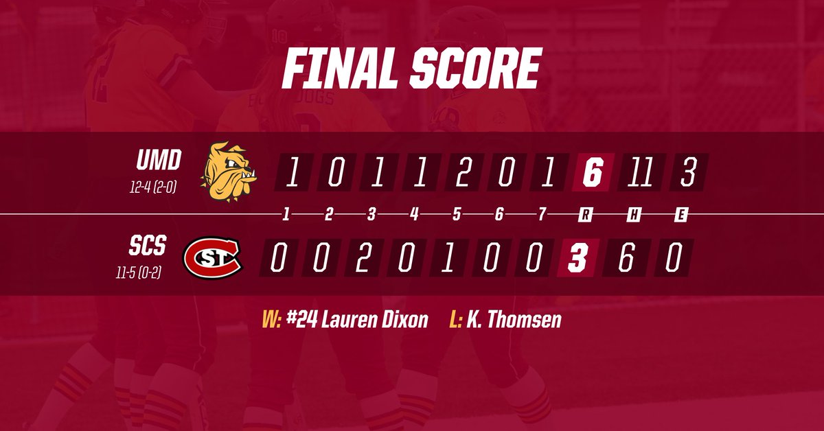 That's a 🧹🧹! <a href="/UMD_Softball/">Bulldog Softball</a> wins its first doubleheader of conference play!