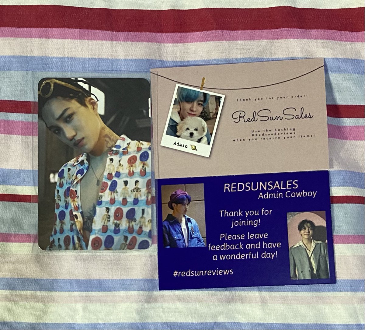 jonginjoon's tweet photo. Thank you so much 🪐 and 🤠 for this mercari go! Everything got here so quickly!!💖💖 of course I forgot to include stuff in the first photo and I needed to take a second🤦‍♀️😂#RedSunReviews https://t.co/Kdzd6zvyuB