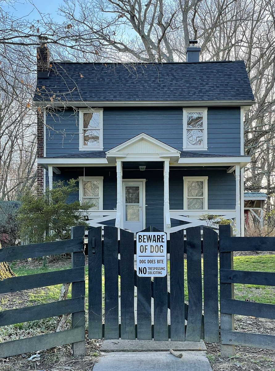 You see a lot of this when walking the roads in northern MD. The warm and cozy of the DC suburbs gives way to a different vibe after 30 miles or so.