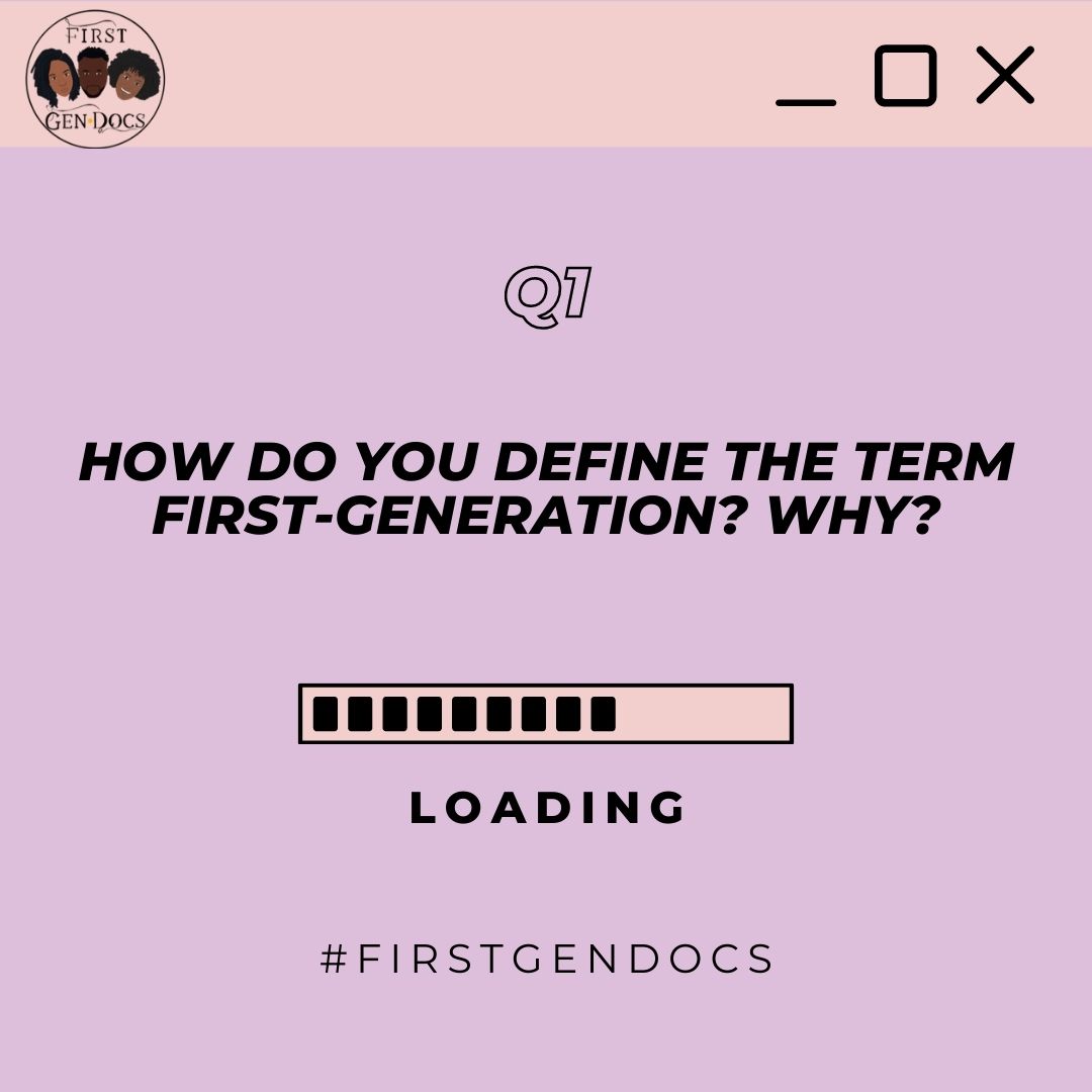 firstgendocs's tweet photo. Q1: How do you define the term "first-generation"? Why? #FirstGenDocs #MakeMoreRoom https://t.co/11IZpB5MDZ
