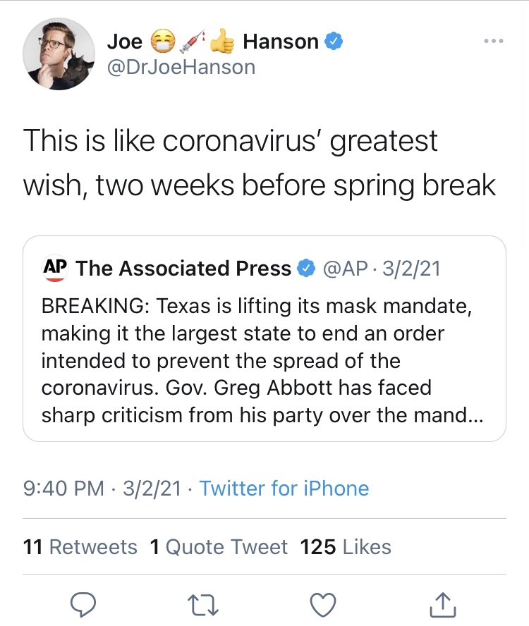 As ever, the Twitter doctors got involved in this one. You would think that a collection of people who had been so consistently wrong on matters of consequence would be chastened.  @DrEricDing and  @DrJoeHanson certainly aren’t.