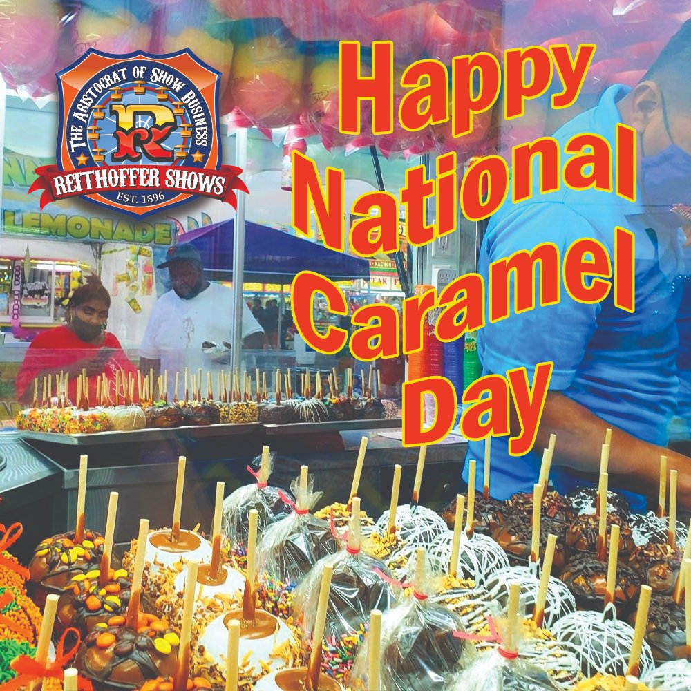 ReithofferShow's tweet photo. Come to the Fair and celebrate National Caramel Day!! We have what you're craving! #NationalCaramelDay #CaramelApples #FairFood #OoeyGooeyGood https://t.co/SfZorfkbmC