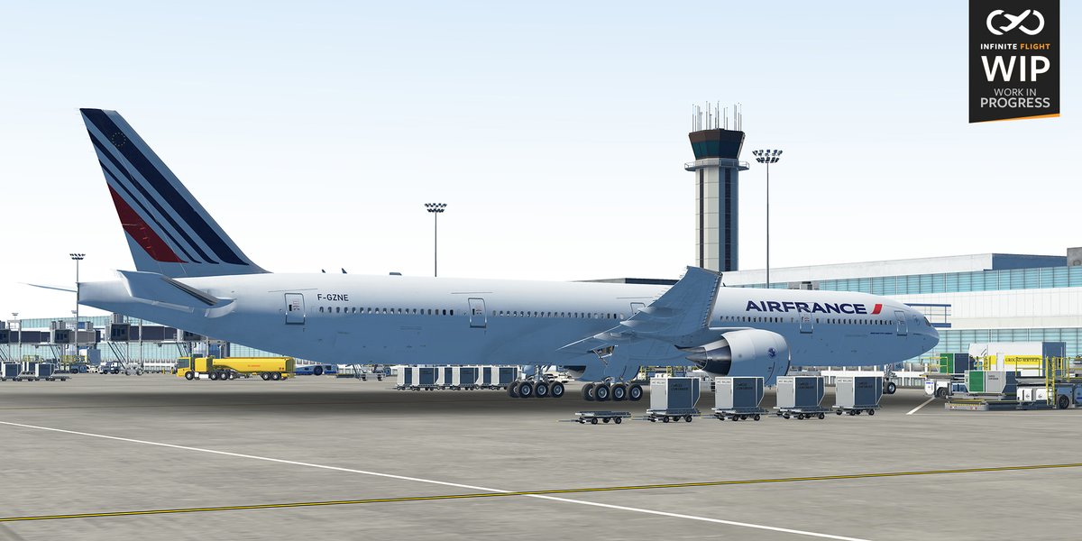 infiniteflight's tweet photo. Thanks for joining us on our live stream today where viewers got another sneak peek at 21.1. Here's another look at today's work in progress shot at Paris. What 3D airport are you most looking forward to having in Infinite Flight? https://t.co/dUQ7pXLvvN