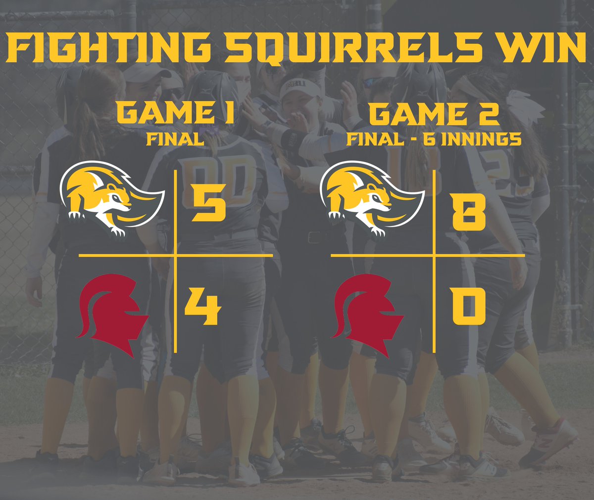 FightingMbu's tweet photo. 2️⃣ wins today for MBU softball ‼️
#FightingSquirrels #MBUSB https://t.co/rcUppq8koq