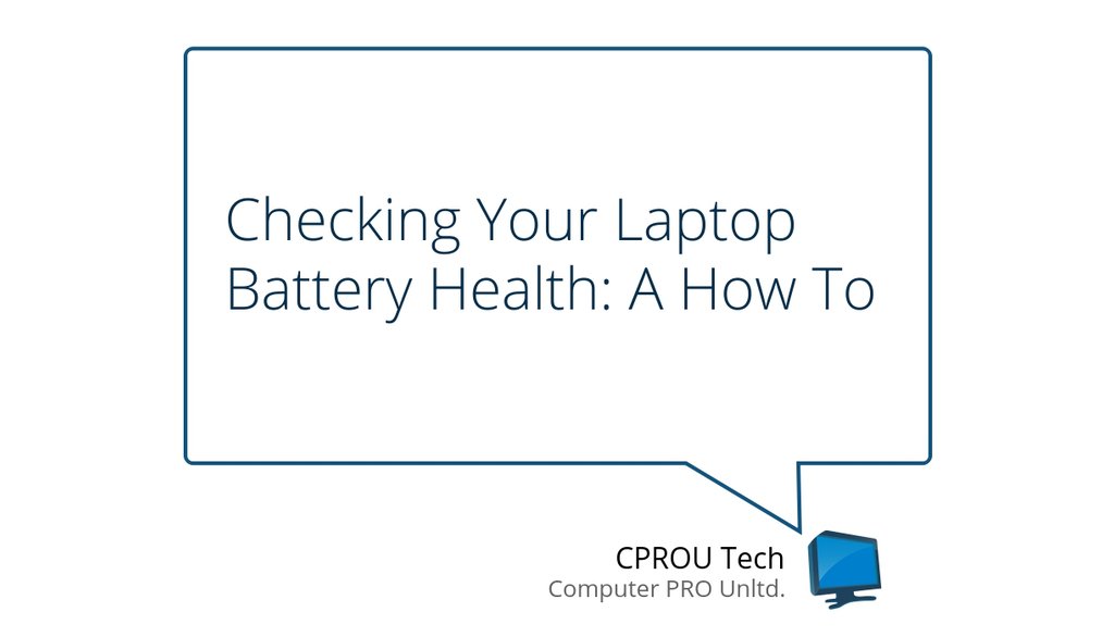 A large difference in these two numbers will indicate that the battery life is no longer what it was originally designed to be.

Read the full article: Checking Your Laptop Battery Health: A How To
▸ bit.ly/2OElwOe

#LaptopBatteryHealth #Cprou