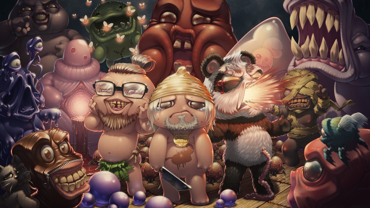 GolominaMaker's tweet photo. Are you prepared for Repentance ?! The Unholy Trinity is here &amp; ready!!! J-1 @Mynthos @mistermv @Shisheyu @edmundmcmillen #Repentance #SeasonOfPrime  #Grinding #bindingofisaac https://t.co/mUcoDXhoR8