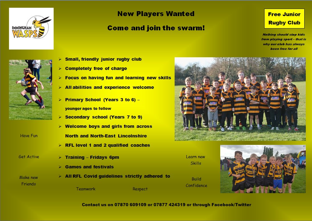 New players still welcome as we look forward to our first session back this weekend.

School years 3 to 9 (younger to follow).

Please get in touch if interested.  No cost to play.

#FollowtheSwarm