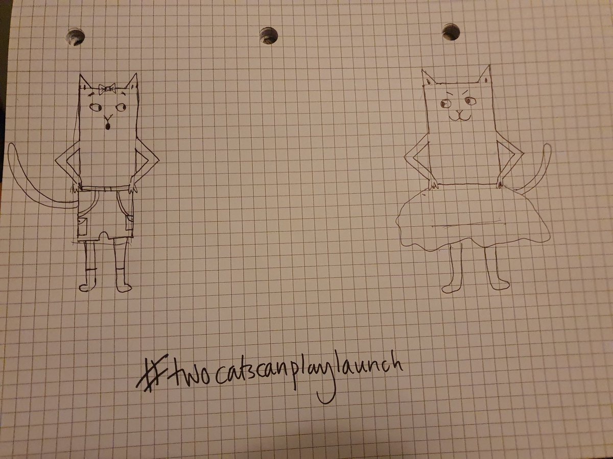 HFaceyArtist's tweet photo. Enjoying the #virtualbooklaunch of #twocanplay by @margaretsturton where we have all drawn #pussandcat I made my life easier accidentally by picking up a pad of squared paper 
#twocatscanplaylaunch #childrenspicturebook #childrensillustration
@AndersenPress @PGWells https://t.co/9iwOOYCVbJ