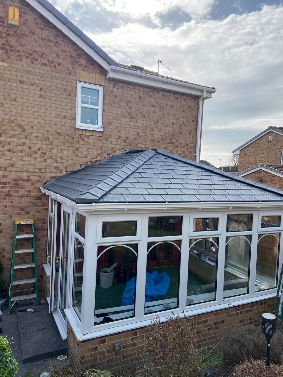 Solid conservatory roof installed in Wakefield by Driscolls #Wakefield #installation #driscolls